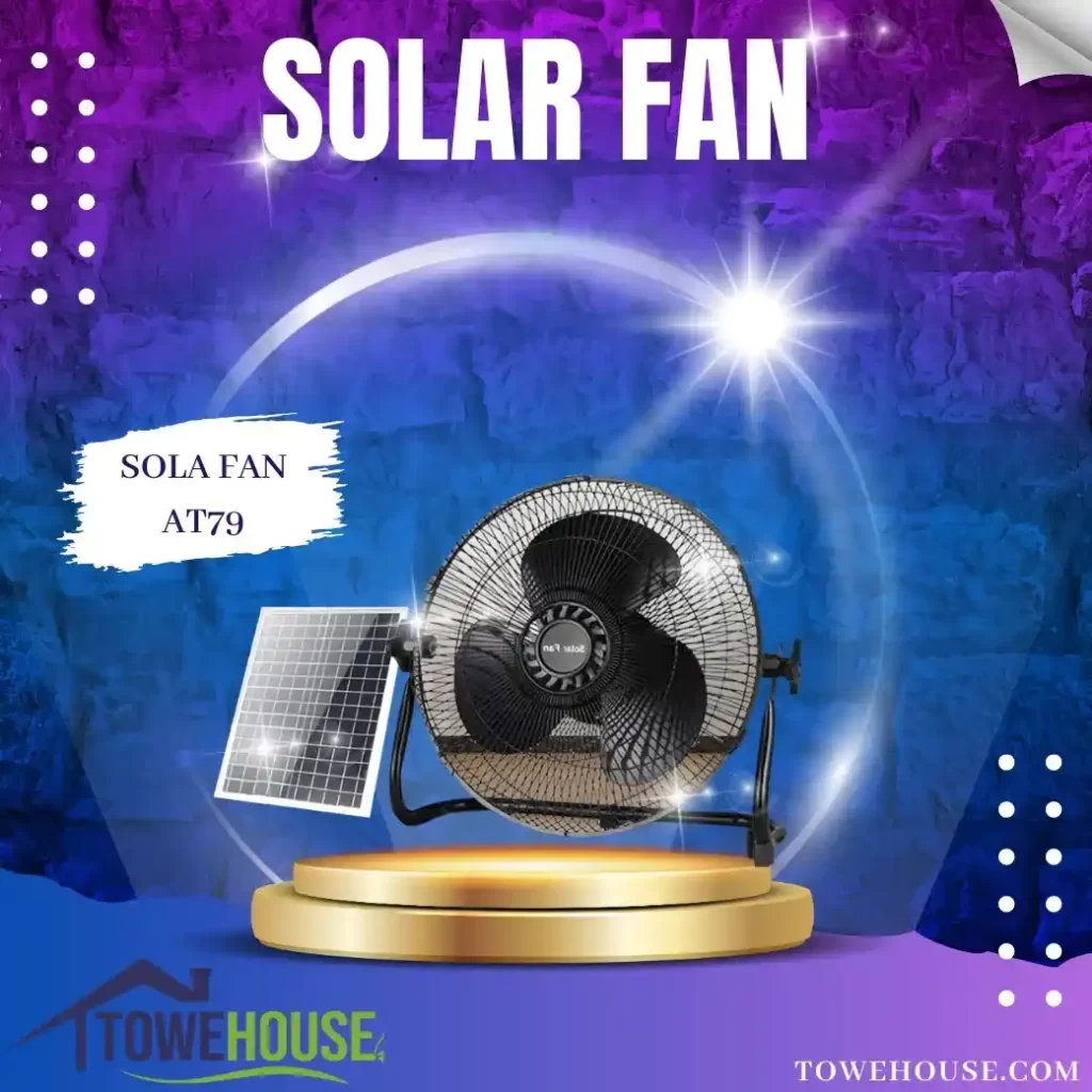 พัดลมโซล่าเซลล์ Solar Fan ขนาด 12นิ้ว