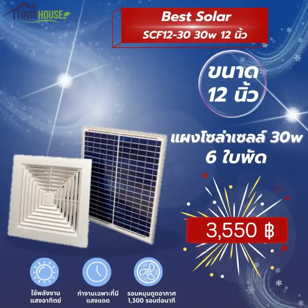 Best Solar รุ่น SCF12-30 12 นิ้ว 30w